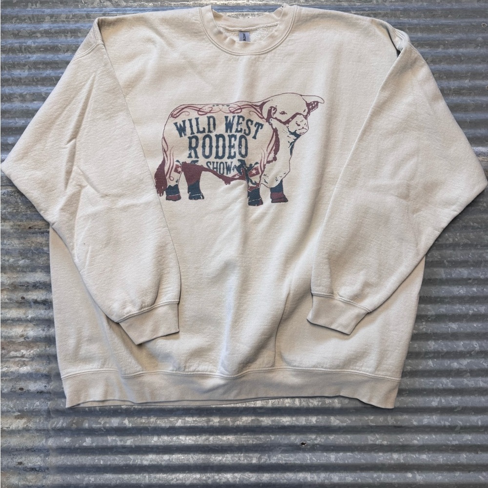 Wild West Rodeo Show Cream Sweater